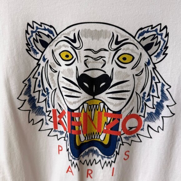 Kenzo White Tiger T-Shirt Women S/M - Picture 5 of 6